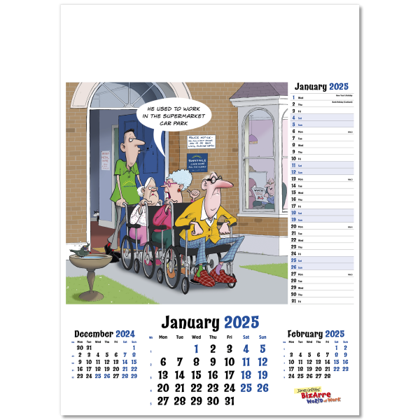 Bizarre World of Work Wall Calendar