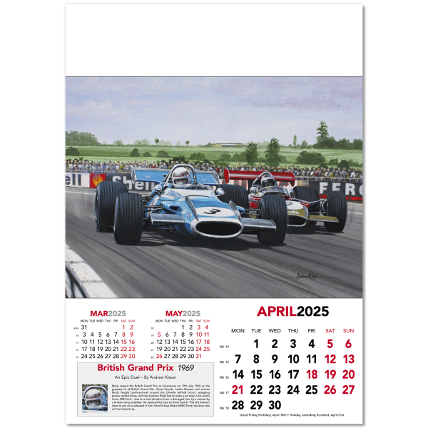 Grand Prix Wall Calendar