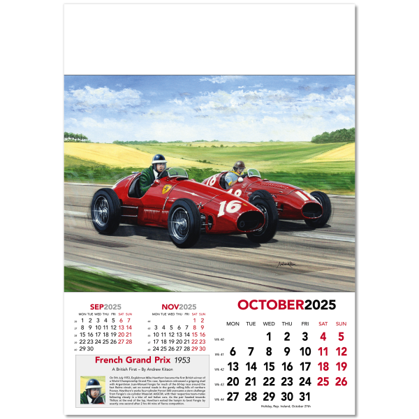 Grand Prix Wall Calendar