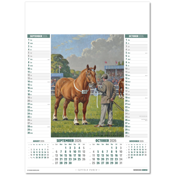 Working Horse Wall Calendar