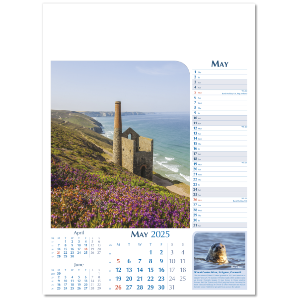 Notable Britain Wall Calendar