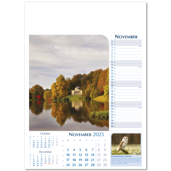 Notable Britain Wall Calendar