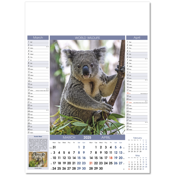 World Wildlife Wall Calendar