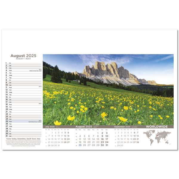 Worldwide Wall Calendar