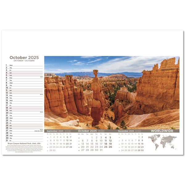 Worldwide Wall Calendar