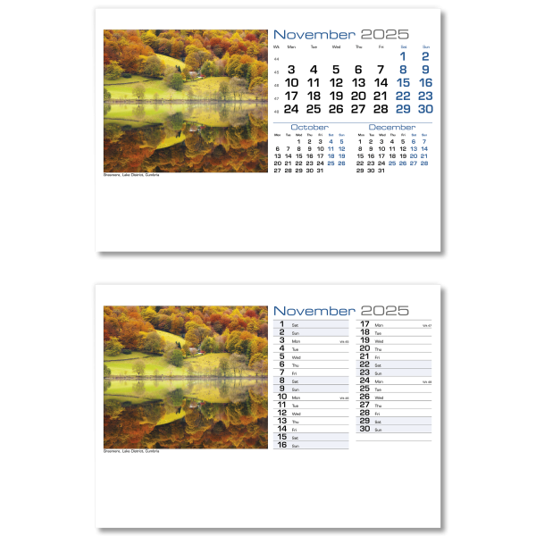 British Retreats A5 Desk Calendar