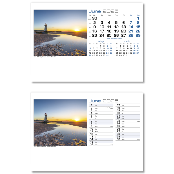 Atmospheric A5 Desk Calendar