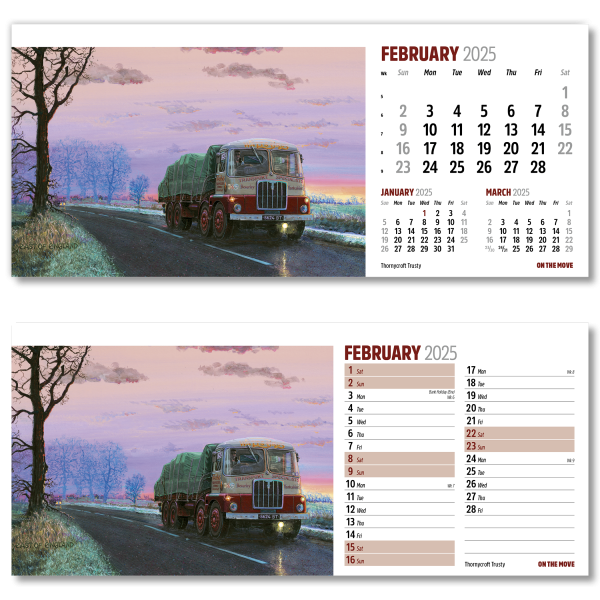 On the Move Desk Calendar