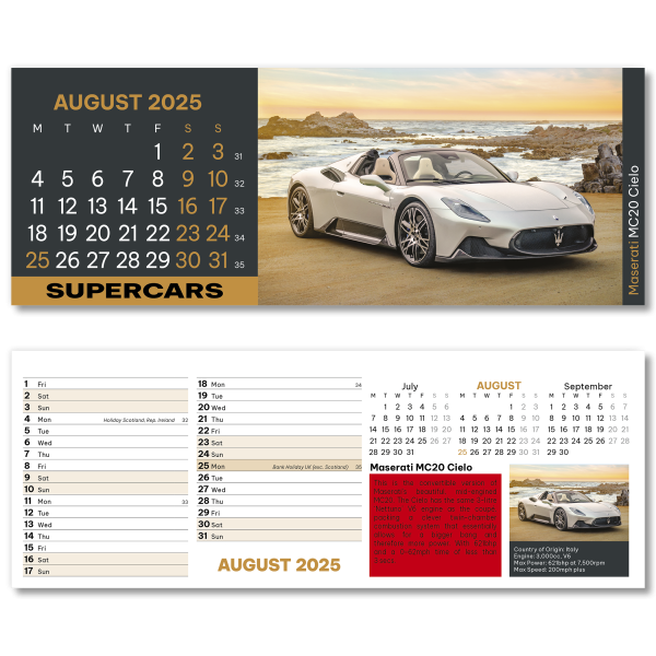 Supercars Desk Calendar