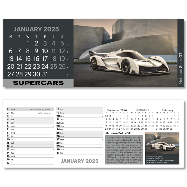 Supercars Desk Calendar