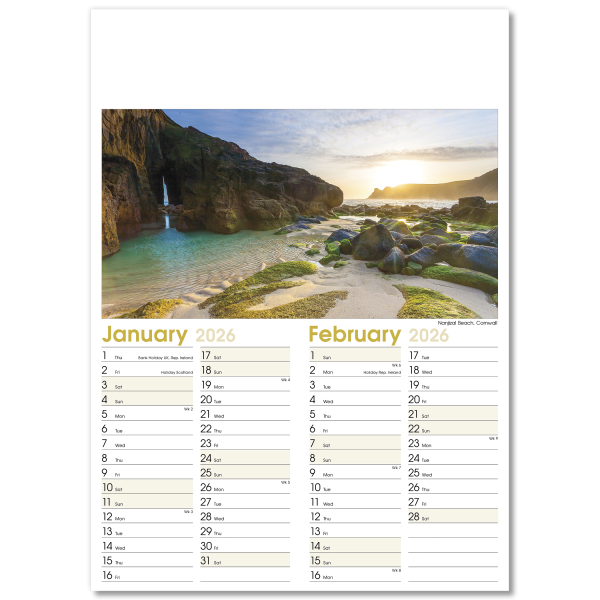 Aspects Wall Calendar - 7 Leaf