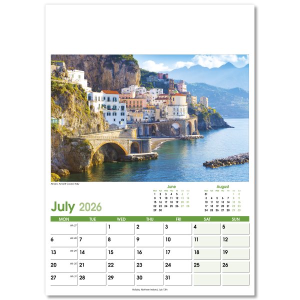 World Scenes Wall Calendar - 13 Leaf